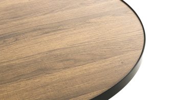 Beistelltisch Haku aus MDF in Holzfarben Beistelltisch Eiche & Schwarz - Durchmesser ca. 50 cm