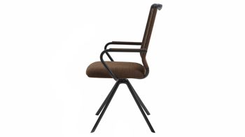 Vierfußstuhl Venjakob aus Kunststoff in Braun VENJAKOB Polsterstuhl Lilli 3000 mit Armlehne und Drehfunktion bronzefarbener Bezug & Anthrazit