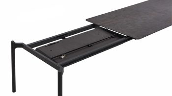 Mehrpreis Venjakob aus Keramik in Schwarz VENJAKOB Esstischsystem ET236-Mio Plus Frontauszugssystem mit Klappeinlage Funktions-Mehrpreis - ca. 100 x 100 cm
