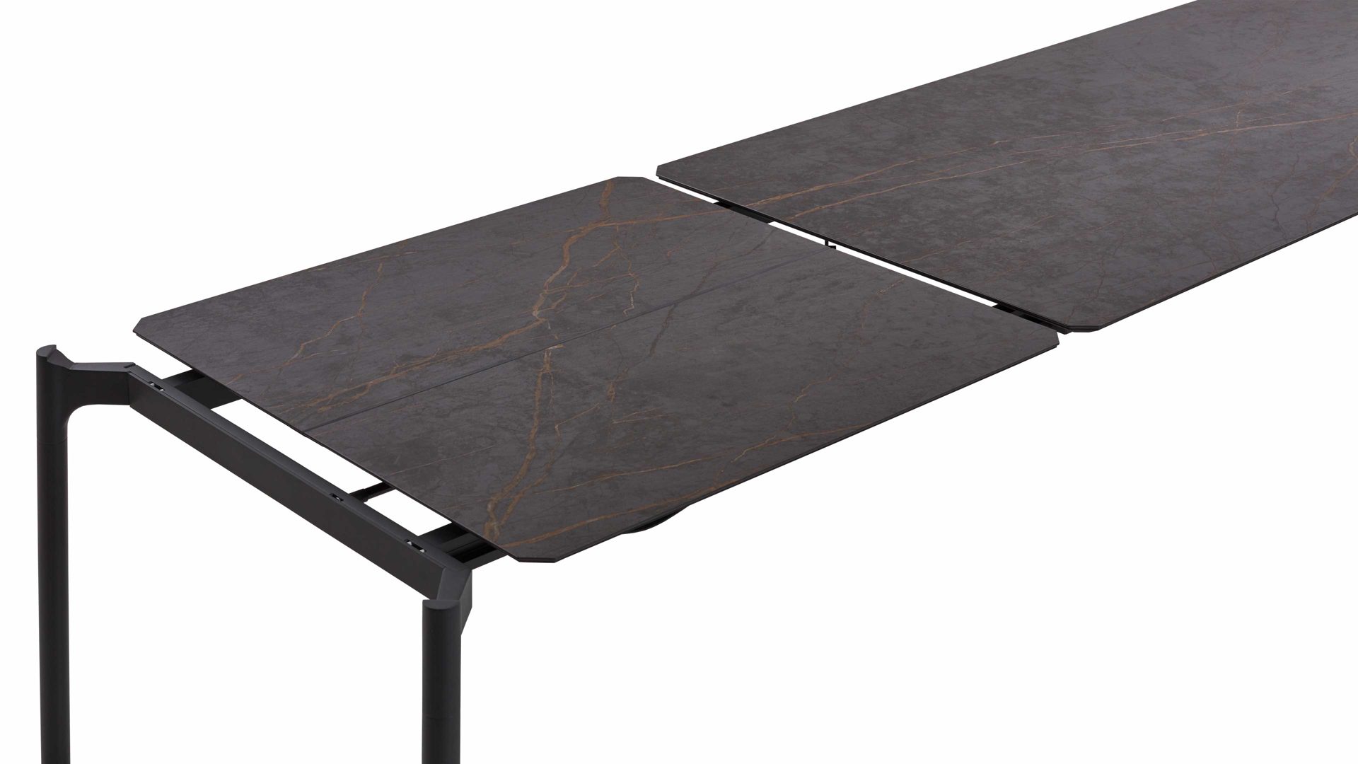 Mehrpreis Venjakob aus Keramik in Schwarz VENJAKOB Esstischsystem ET236-Mio Plus Frontauszugssystem mit Klappeinlage Funktions-Mehrpreis - ca. 100 x 100 cm