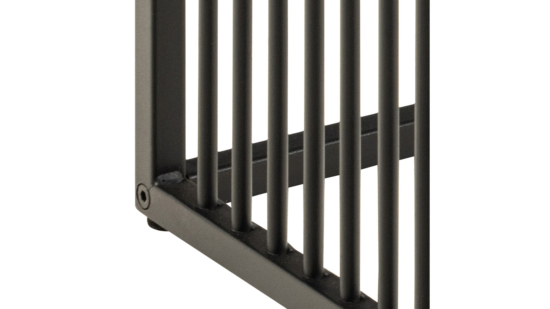 Beistelltisch Actona group aus Glas in Schwarz Beistelltisch Strington rauchfarbenes Glas & schwarzes Metallgestell