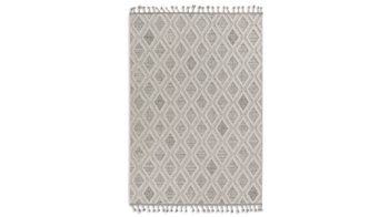 Webteppich Golze | astra aus Kunstfaser in Hellgrau ASTRA® Teppich Trevi hellgraues Rautenmuster - ca. 200 x 290 cm