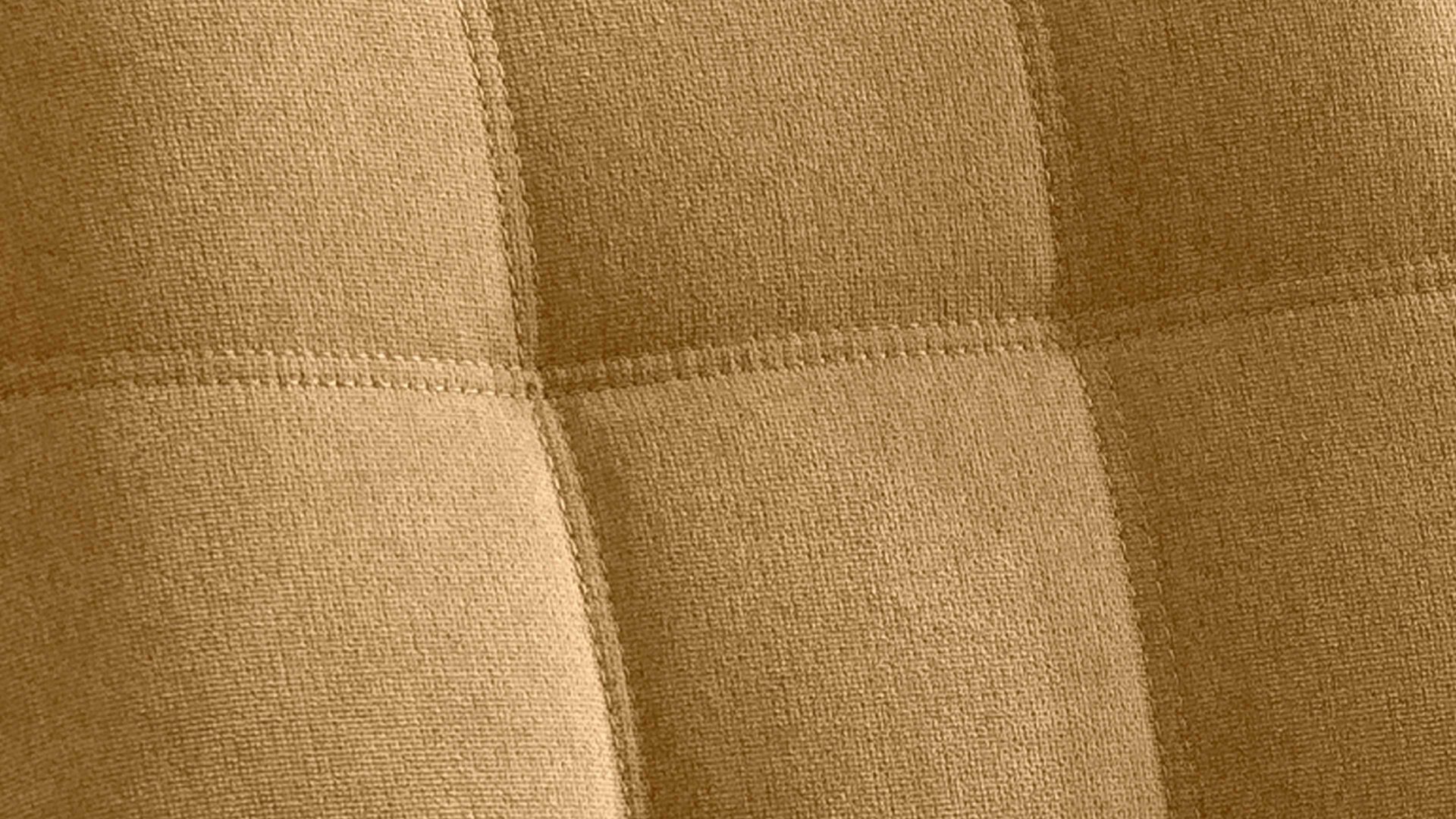 Polstersessel KAWOO aus Stoff in Gelb KAWOO Drehsessel honigfarbener Bezug DPR95 & schwarzer Metallring