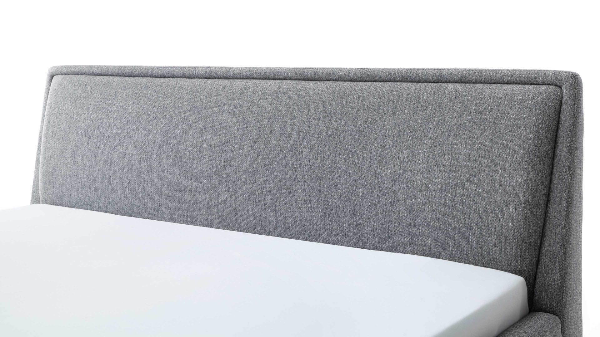 Bettgestell Meise.möbel aus Stoff in Grau Polsterbettgestell Frieda grauer Bezug Stelar 92 & schwarze Holzfüße - Liegefläche ca. 160 x 200 cm