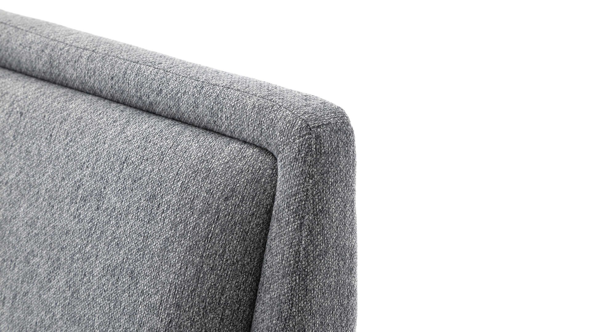 Bettgestell Meise.möbel aus Stoff in Grau Polsterbettgestell Frieda grauer Bezug Stelar 92 & schwarze Holzfüße - Liegefläche ca. 160 x 200 cm