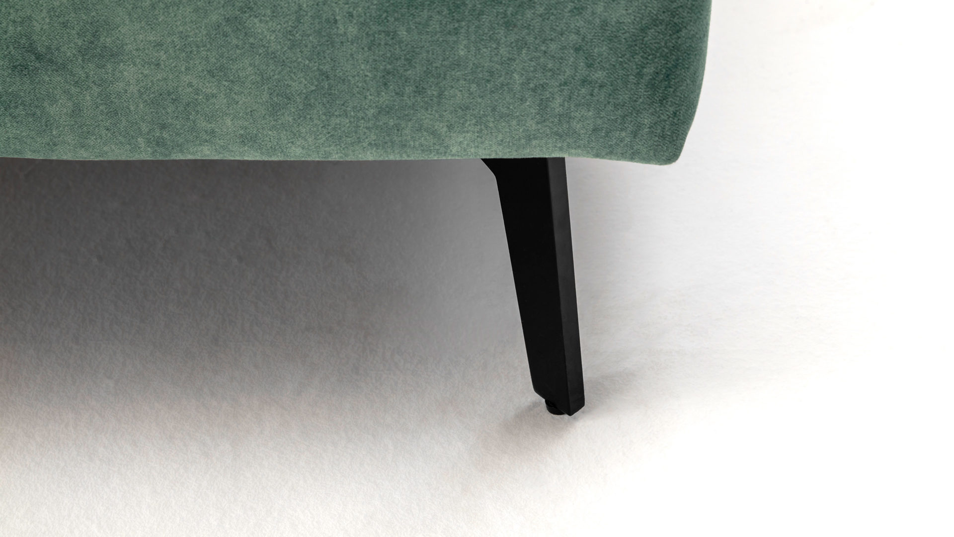 Polsterbett Meise.möbel aus Stoff in Grün Polsterbettgestell Lizzano mit Bettkasten grüner Samtbezug Cloud 33 & Metallfüße  - Liegefläche ca. 180 x 200 cm