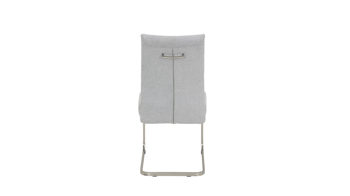 Schwingstuhl Hela aus Stoff in Grau Schwingstuhl Grau & Edelstahlgestell