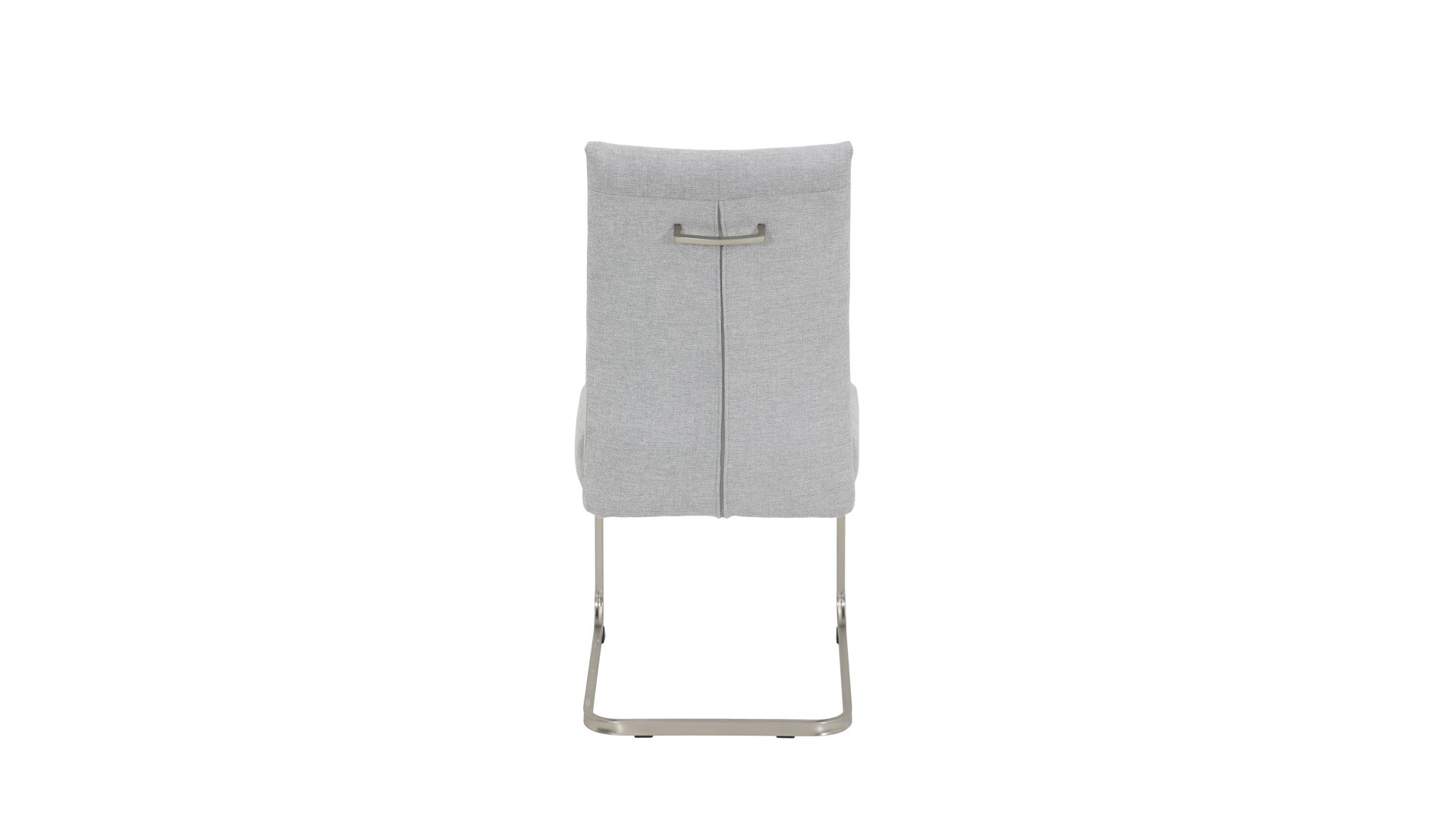 Schwingstuhl Hela aus Stoff in Grau Schwingstuhl Grau & Edelstahlgestell