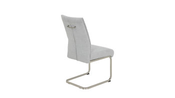 Schwingstuhl Hela aus Stoff in Grau Schwingstuhl Grau & Edelstahlgestell