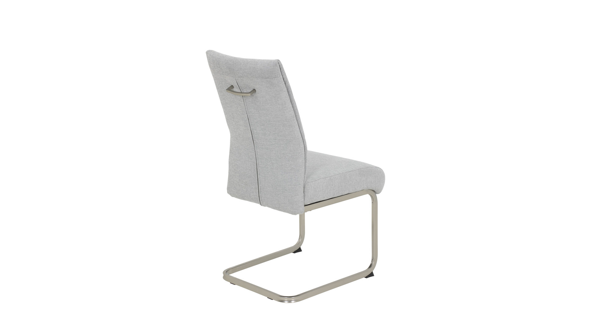 Schwingstuhl Hela aus Stoff in Grau Schwingstuhl Grau & Edelstahlgestell