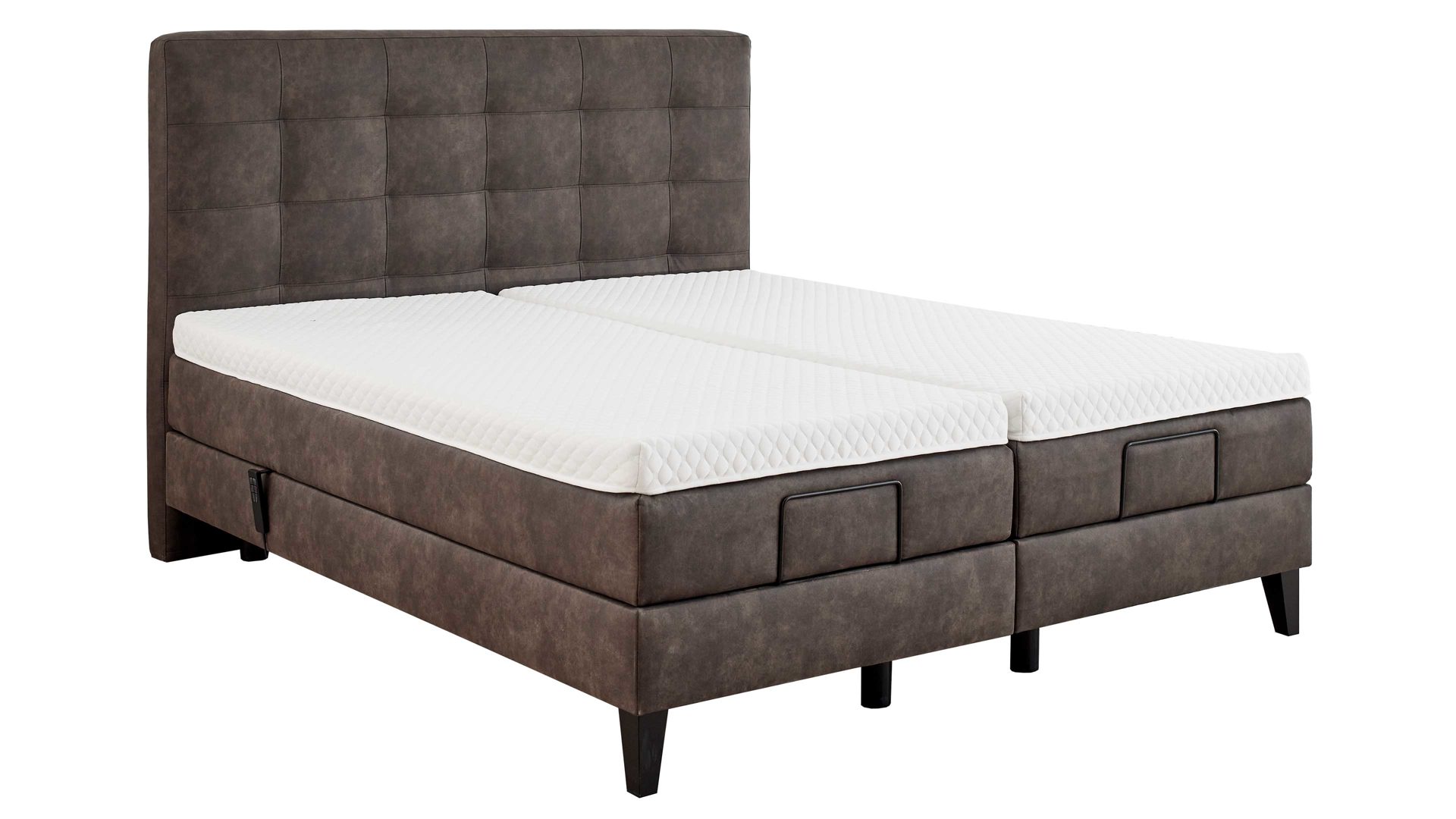 Boxspringbett comfortmaster besser sitzen, liegen, leben aus Stoff in Braun Comfortmaster Boxspringbett Karat Avantgarde 7 schlammfarbener Bezug Resort 11 - Liegefläche ca. 180 x 200 cm