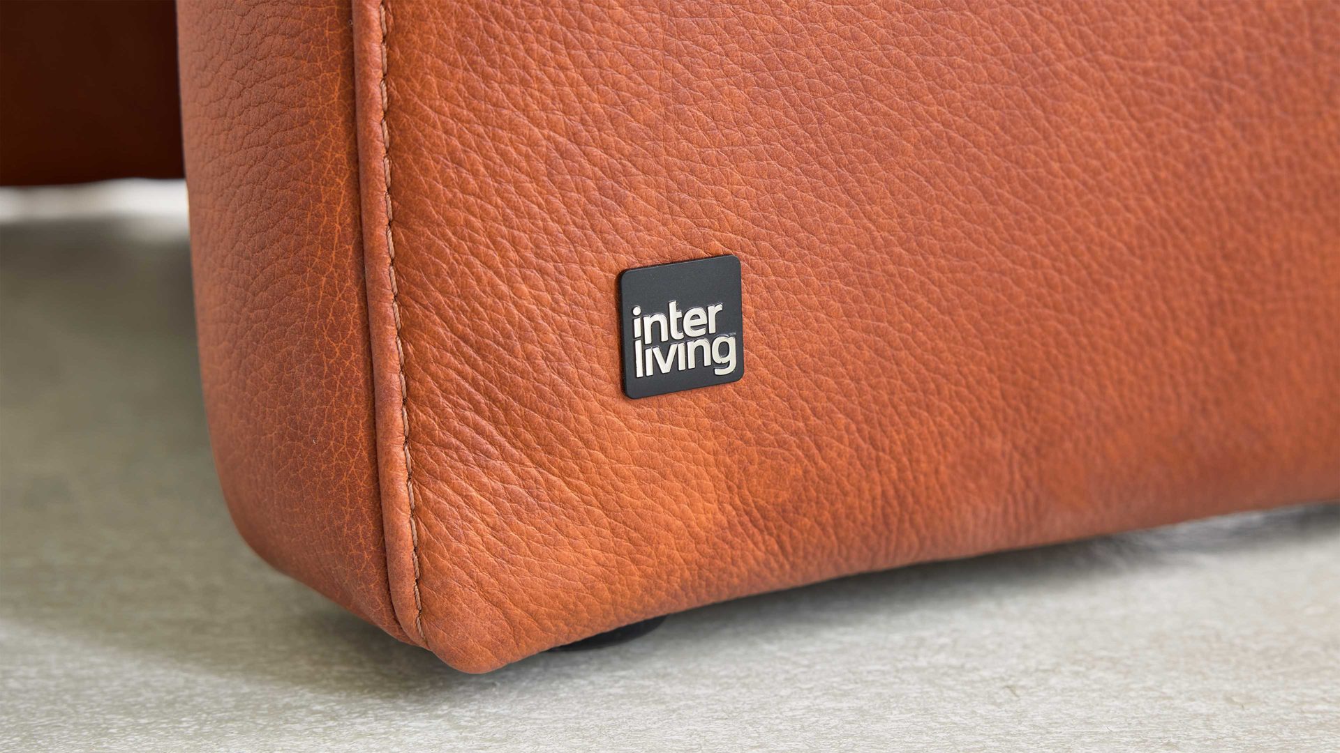 Polstersessel Interliving aus Leder in Orange Interliving Sofa Serie 4004 - Sessel cognacfarbenes LongLife-Leder Z75-50
