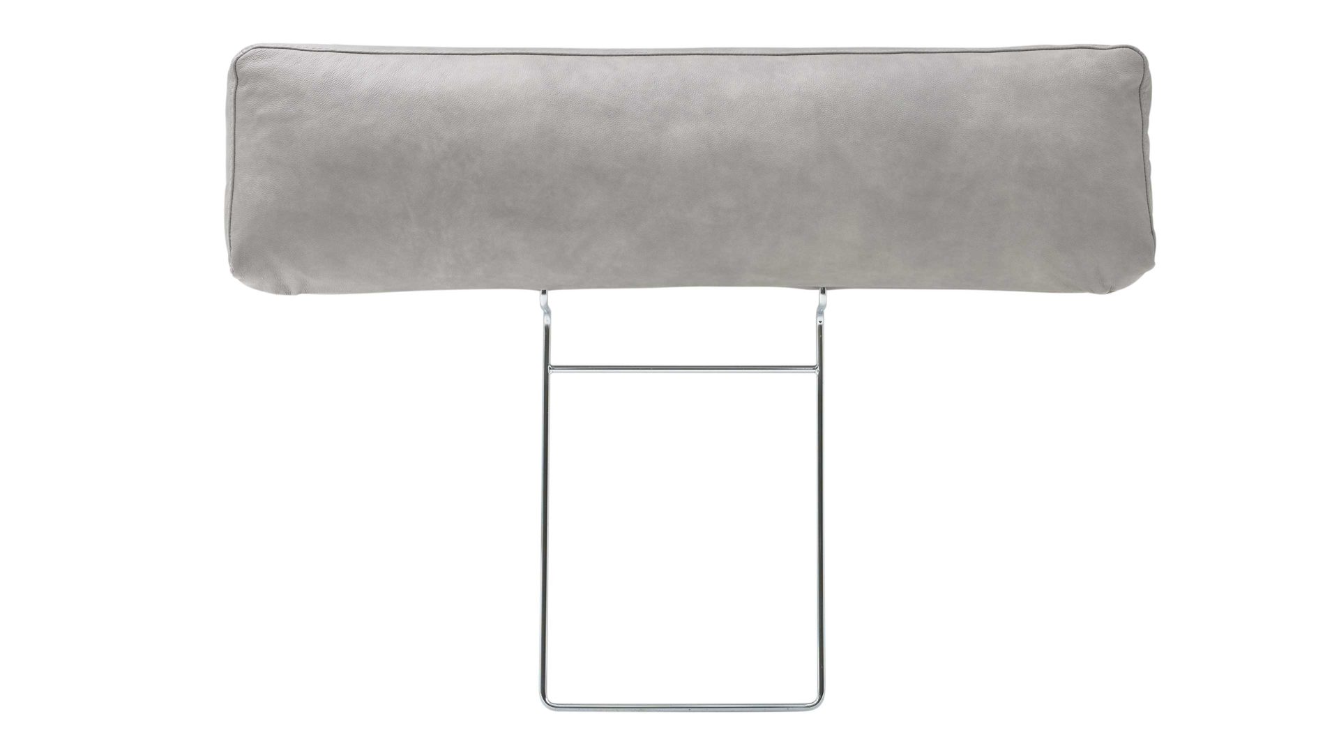 Kopfstütze Interliving aus Leder in Hellgrau Interliving Sofa Serie 4004 - Kopfstütze U70K hellgraues LongLife-Leder Z69-22 - Breite ca. 60 cm