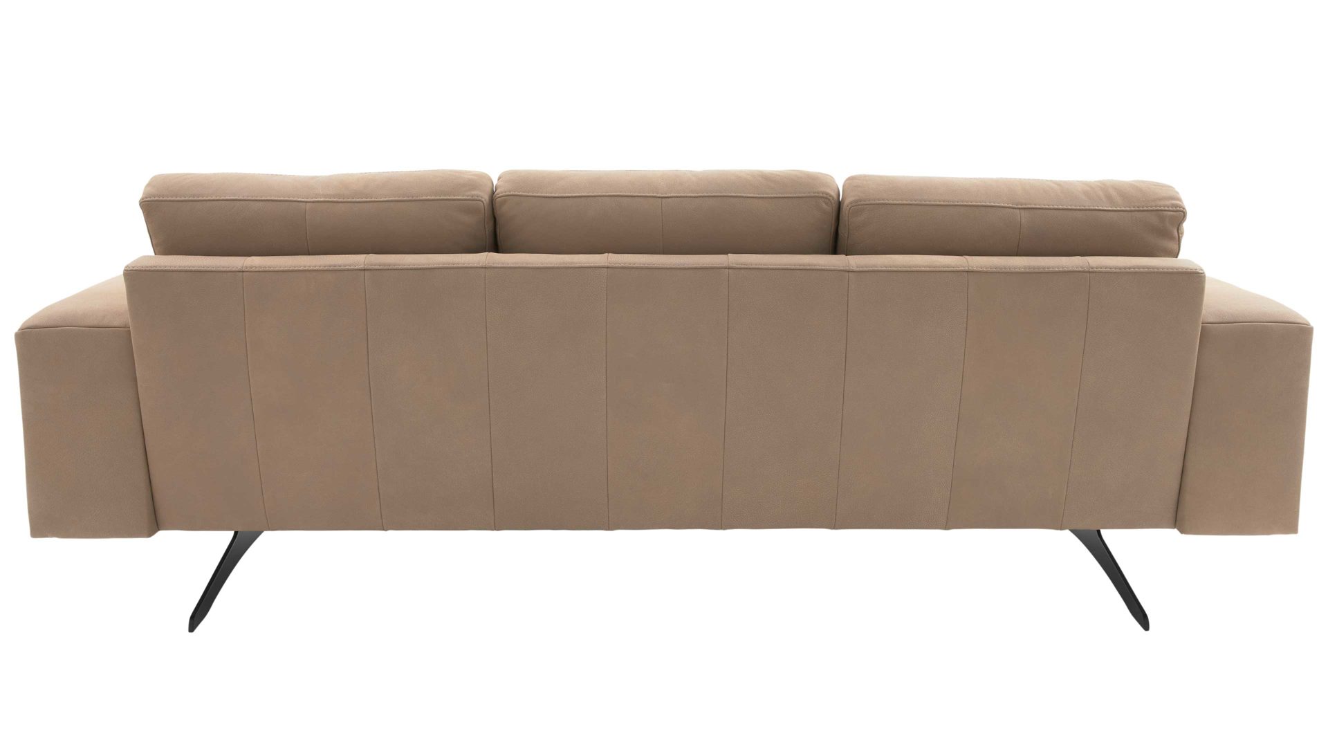 Dreisitzer Interliving aus Leder in Beige Interliving Sofa Serie 4004 - Dreisitzer P60 sandfarbenes LongLife-Leder Z78-49 - Länge ca. 222 cm