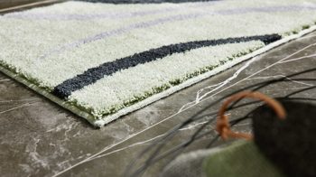 Badematte / Badeteppich Interliving aus Kunstfaser in Hellgrün Interliving Badteppich Serie 9111 jadefarben gemustert - ca. 50 x 60 cm