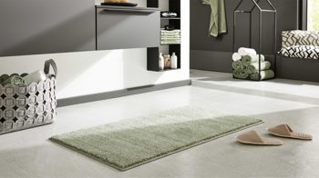 Badematte / Badeteppich Interliving aus Kunstfaser in Hellgrün Interliving Badteppich Serie 9112 Jade - ca. 60 x 90 cm