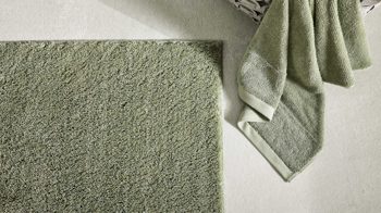Badematte / Badeteppich Interliving aus Kunstfaser in Hellgrün Interliving Badteppich Serie 9112 Jade - ca. 60 x 90 cm
