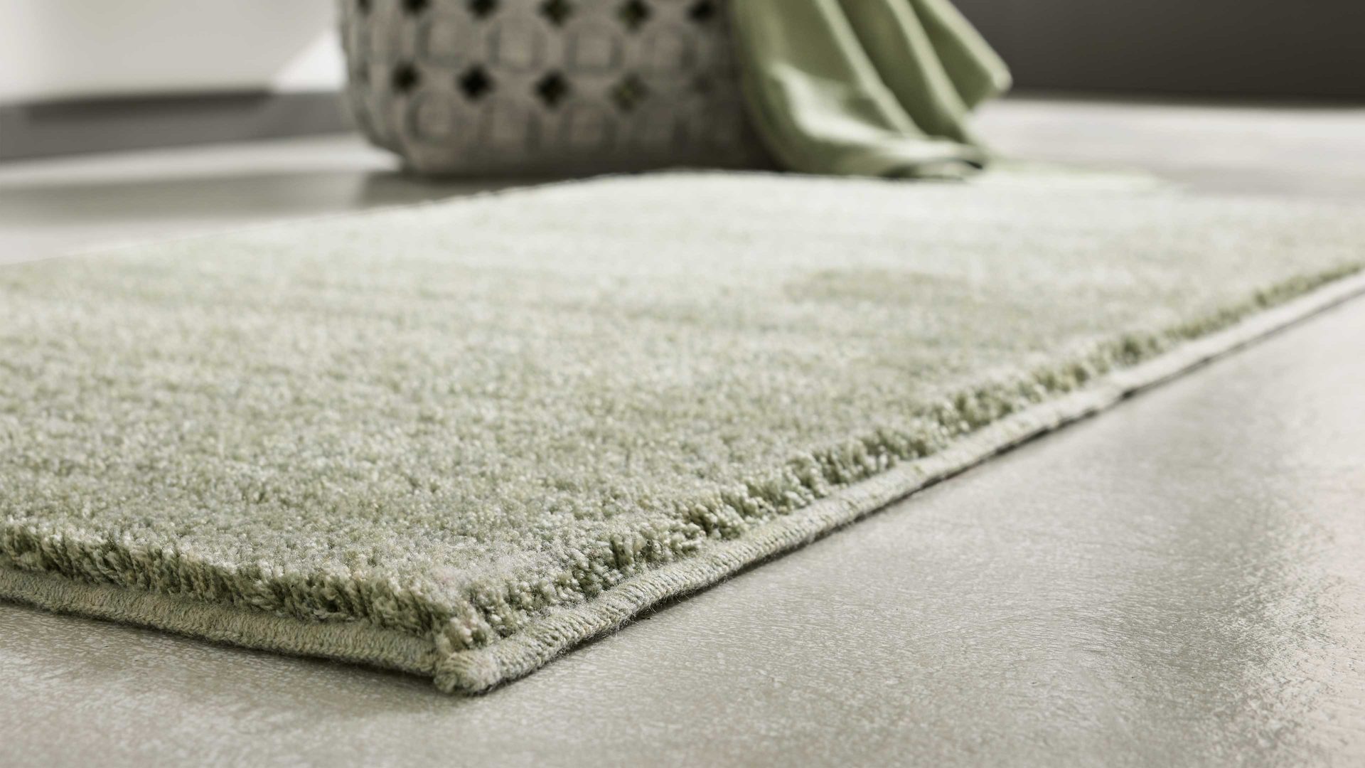 Badematte / Badeteppich Interliving aus Kunstfaser in Hellgrün Interliving Badteppich Serie 9112 Jade - ca. 65 x 115 cm