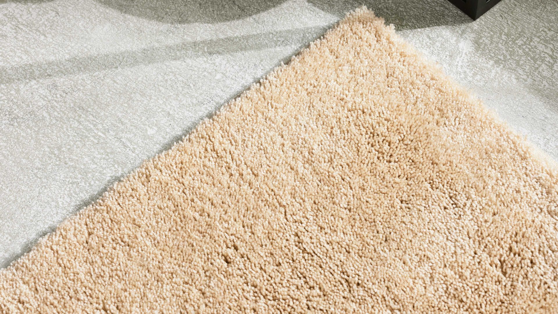 Badematte / Badeteppich Interliving aus Kunstfaser in Beige Interliving Badteppich Serie 9112 Beige - ca. 65 x 115 cm