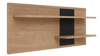 Wandregal Interliving aus Holz in Holzfarben Interliving Wohnzimmer Serie 2025 - Wandpaneel Wildeiche & Anthrazit - Höhe ca. 61 cm