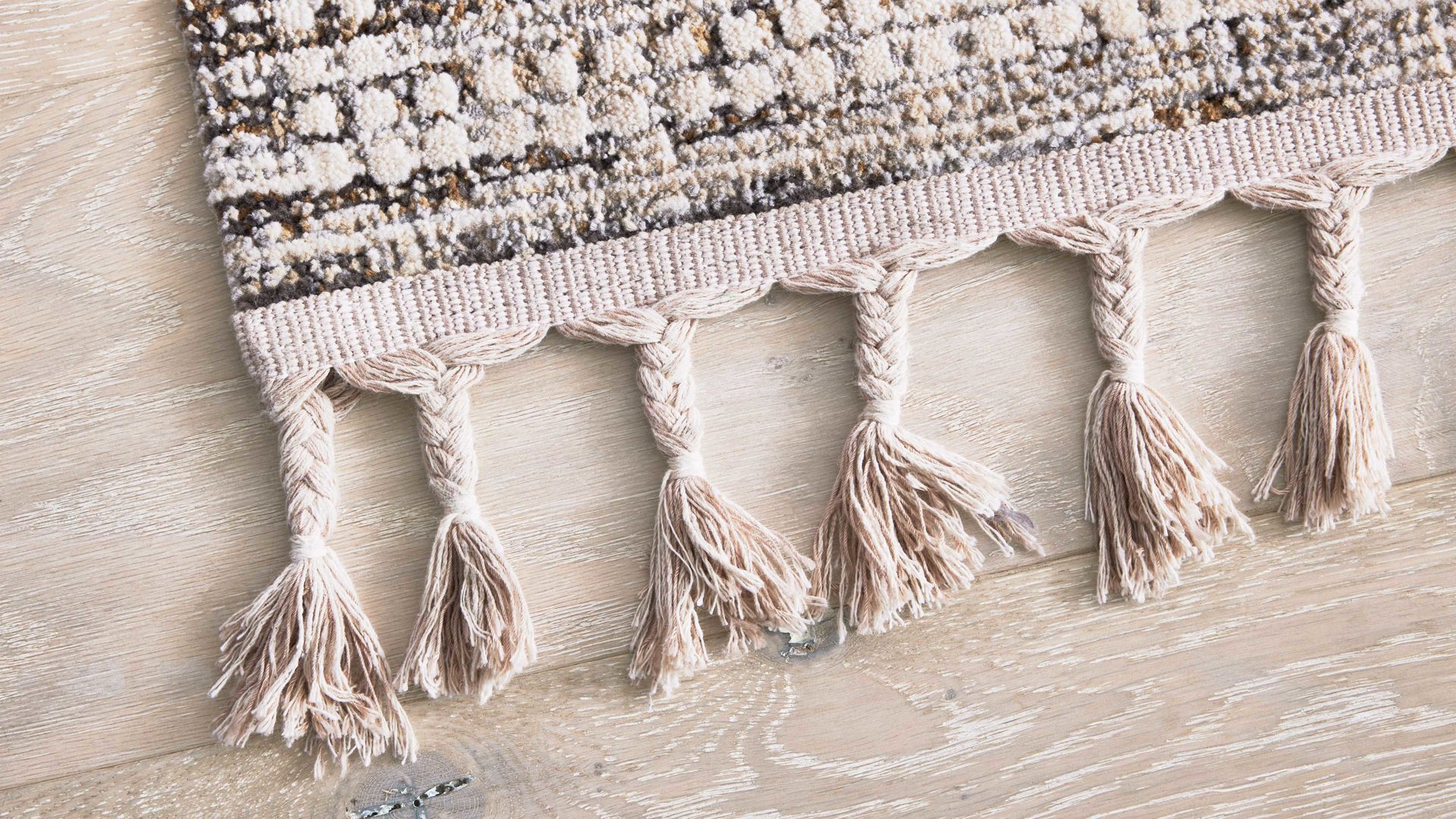 Webteppich Interliving aus Kunstfaser in Beige Interliving Teppich Serie G-8030 beiges Vintagemuster - ca. 80 x 150 cm