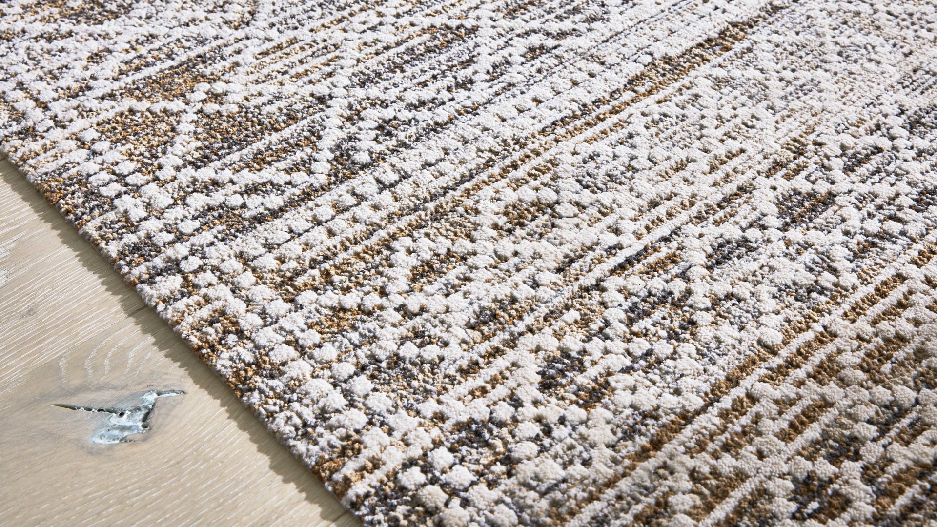 Webteppich Interliving aus Kunstfaser in Beige Interliving Teppich Serie G-8030 beiges Vintagemuster - ca. 67 x 130 cm