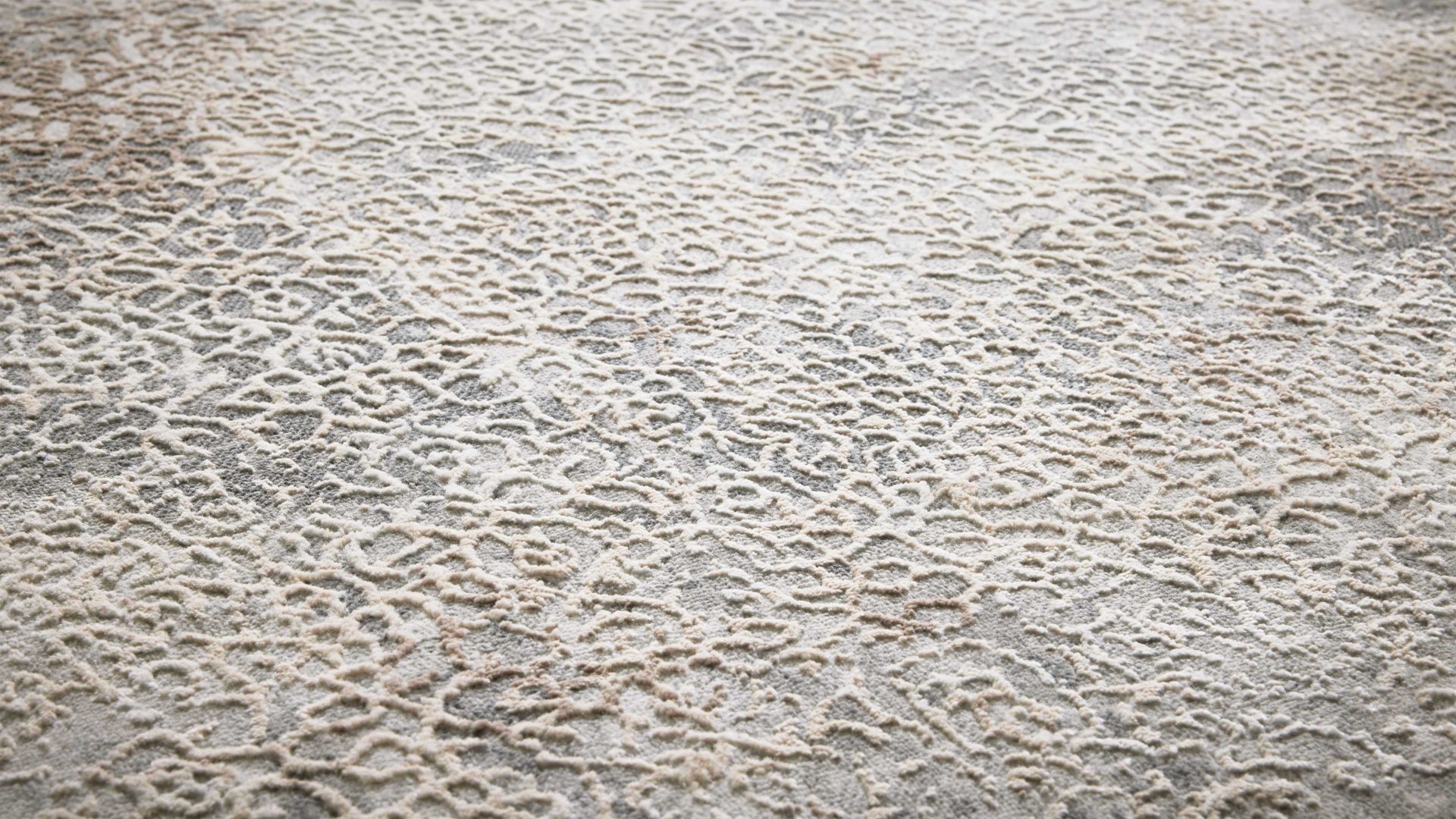 Webteppich Interliving aus Mischgewebe in Dunkelgrau Interliving Teppich Serie G-8050 graubraunes Vintagemuster - ca. 80 x 150 cm