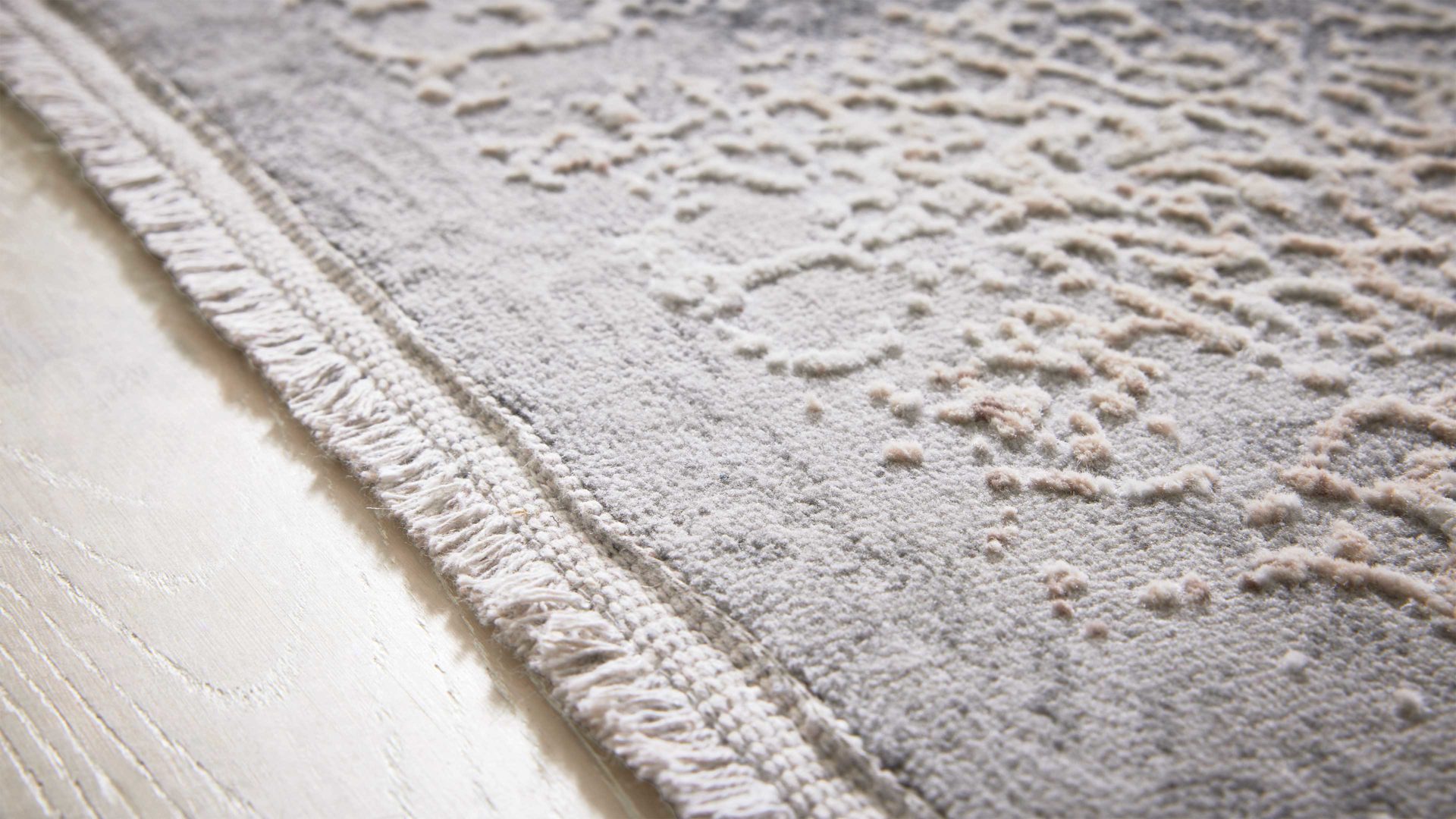 Webteppich Interliving aus Mischgewebe in Dunkelgrau Interliving Teppich Serie G-8050 graubraunes Vintagemuster - ca. 67 x 130 cm