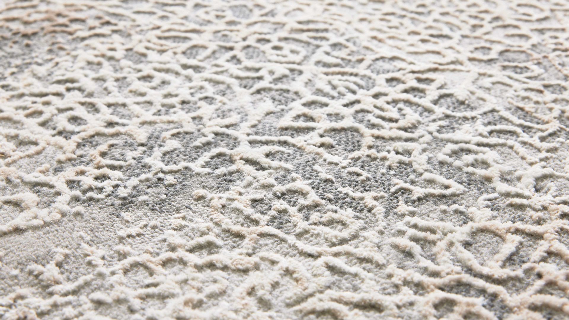 Webteppich Interliving aus Mischgewebe in Dunkelgrau Interliving Teppich Serie G-8050 graubraunes Vintagemuster - ca. 80 x 150 cm