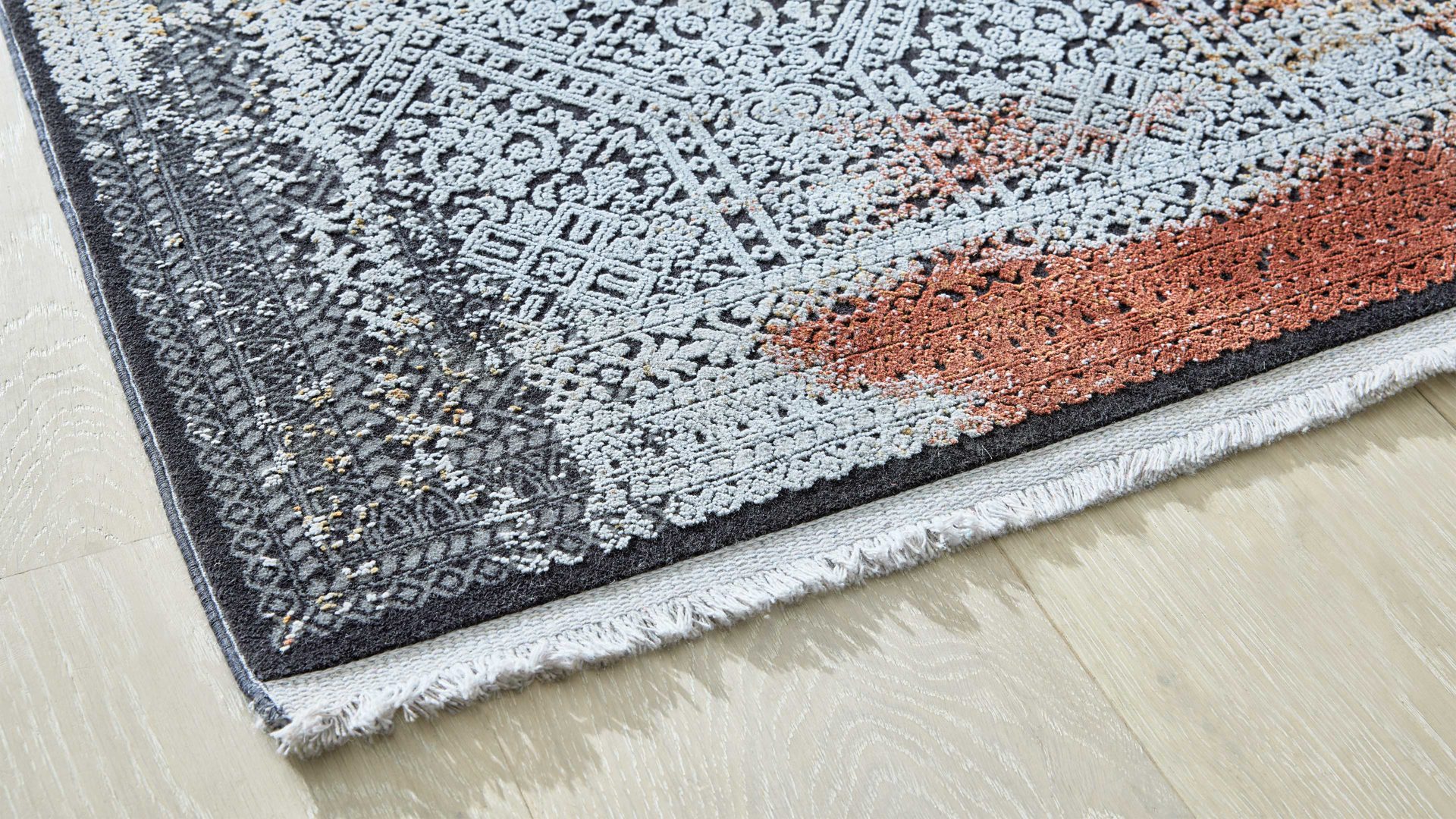 Webteppich Interliving aus Mischgewebe in Mehrfarbig Interliving Teppich Serie G-8060 mehrfarbiges Vintagemuster - ca. 80 x 150 cm