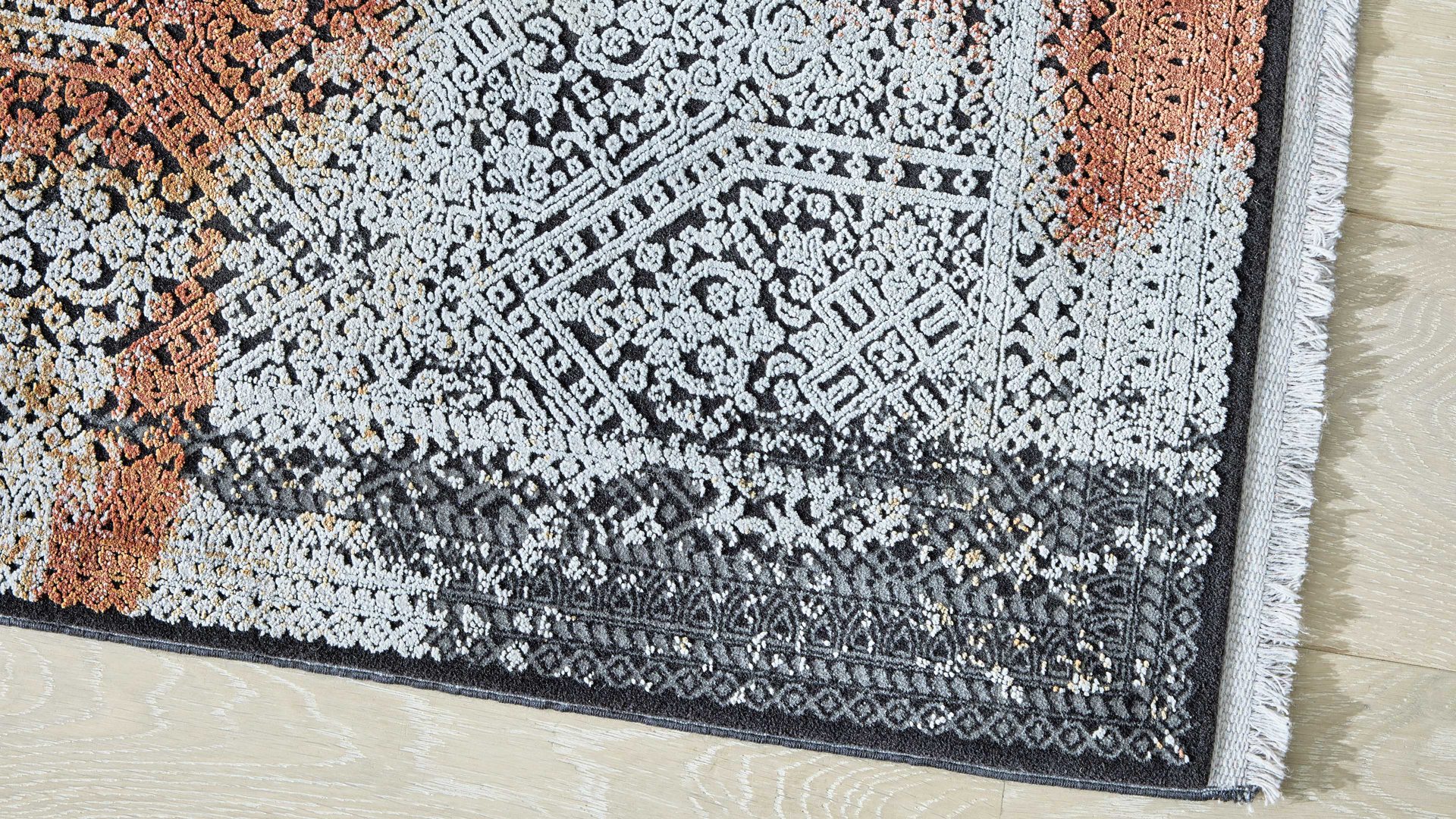 Webteppich Interliving aus Mischgewebe in Mehrfarbig Interliving Teppich Serie G-8060 mehrfarbiges Vintagemuster - ca. 80 x 150 cm