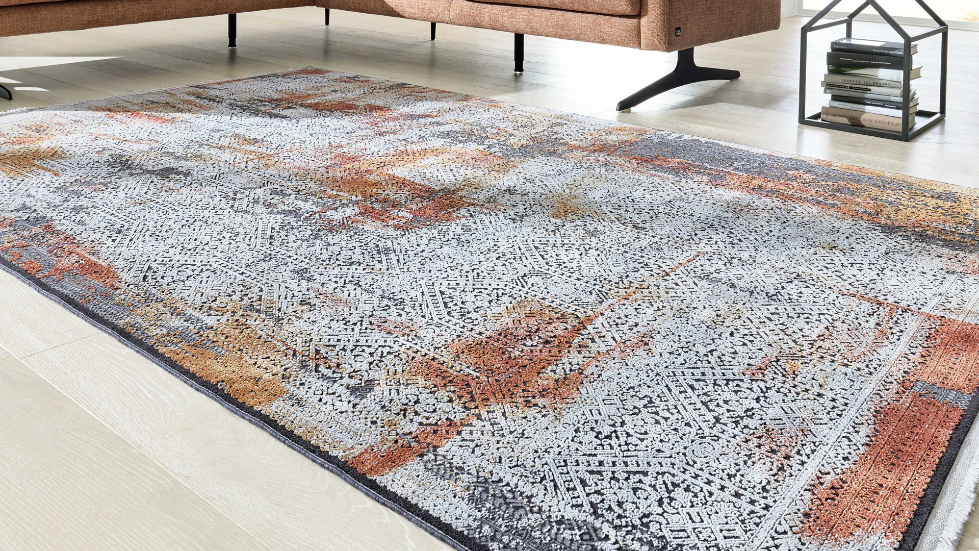 Webteppich Interliving aus Mischgewebe in Mehrfarbig Interliving Teppich Serie G-8060 mehrfarbiges Vintagemuster - ca. 80 x 150 cm