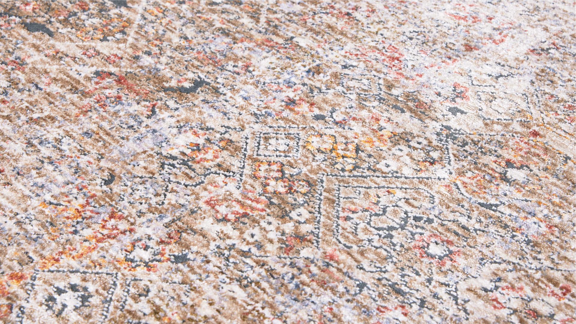 Webteppich Interliving aus Kunstfaser in Beige Interliving Teppich Serie G-8070 beige gemustertes Vintagemuster - ca. 200 x 290 cm