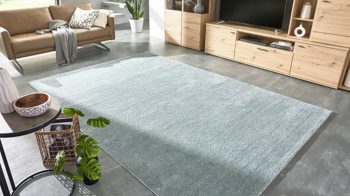 Webteppich Interliving aus Kunstfaser in Hellblau Interliving Teppich Serie G-8080 Blau - ca. 67 x 130 cm