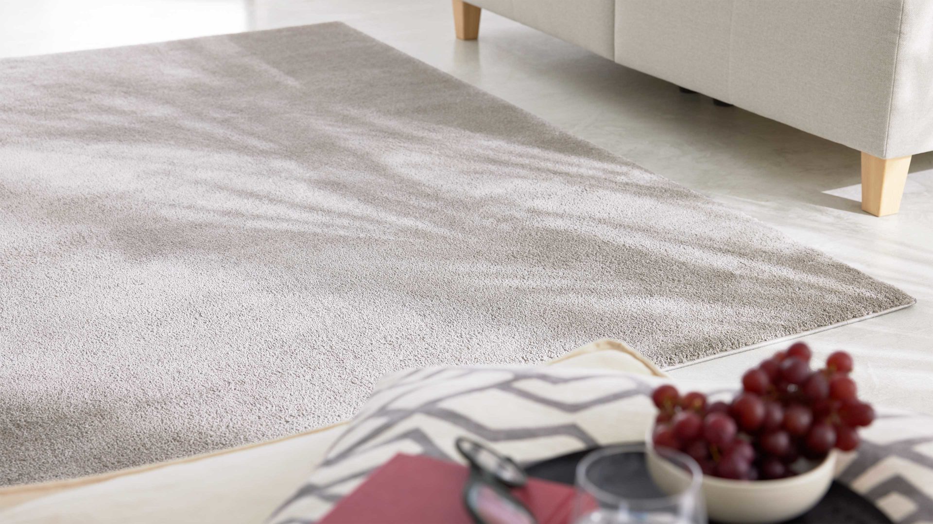 Webteppich Interliving aus Kunstfaser in Hellgrau Interliving Teppich Serie G-8080 Hellgrau - ca. 200 x 290 cm