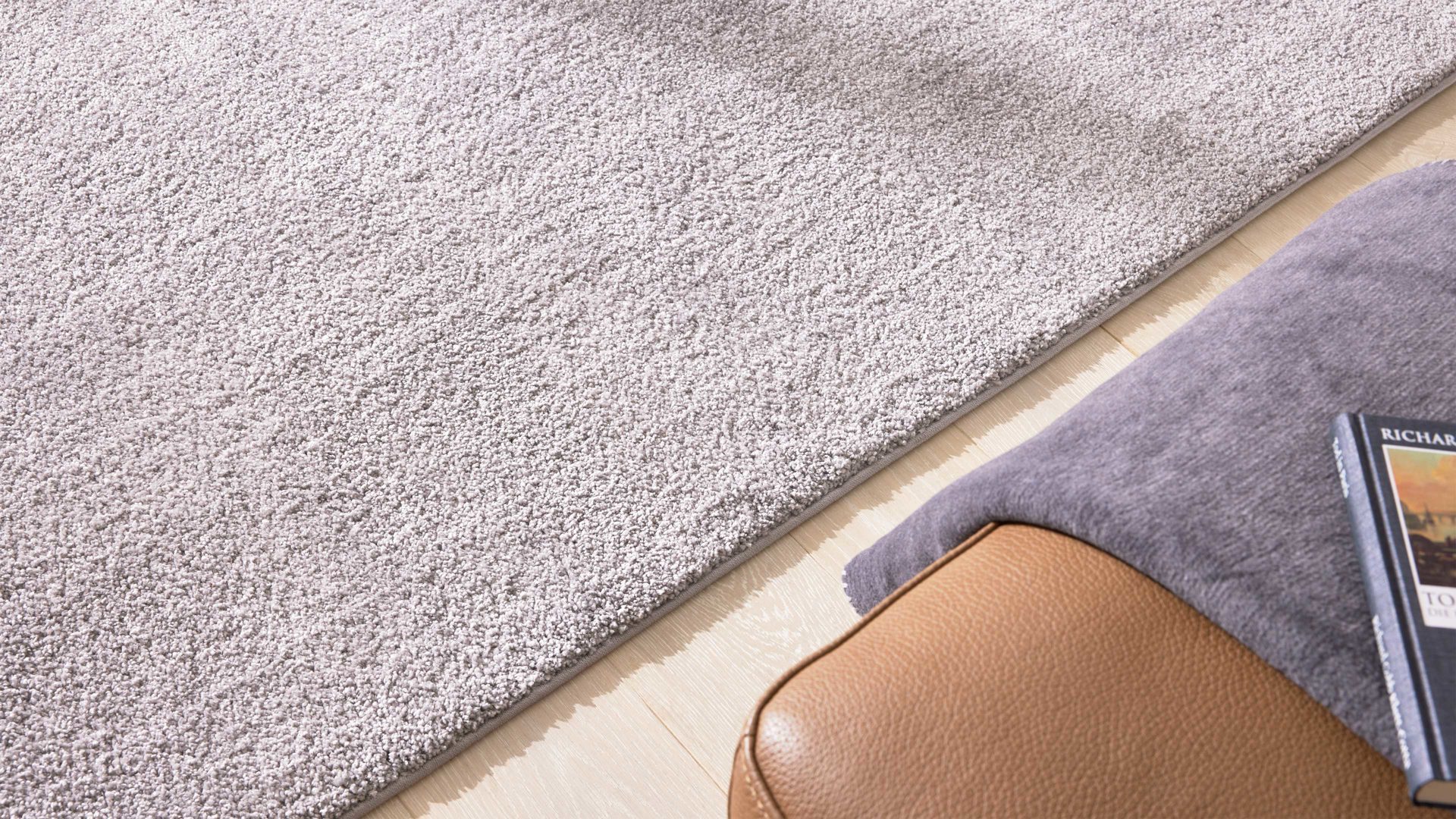 Webteppich Interliving aus Kunstfaser in Grau Interliving Teppich Serie G-8080 Grau - ca. 67 x 130 cm