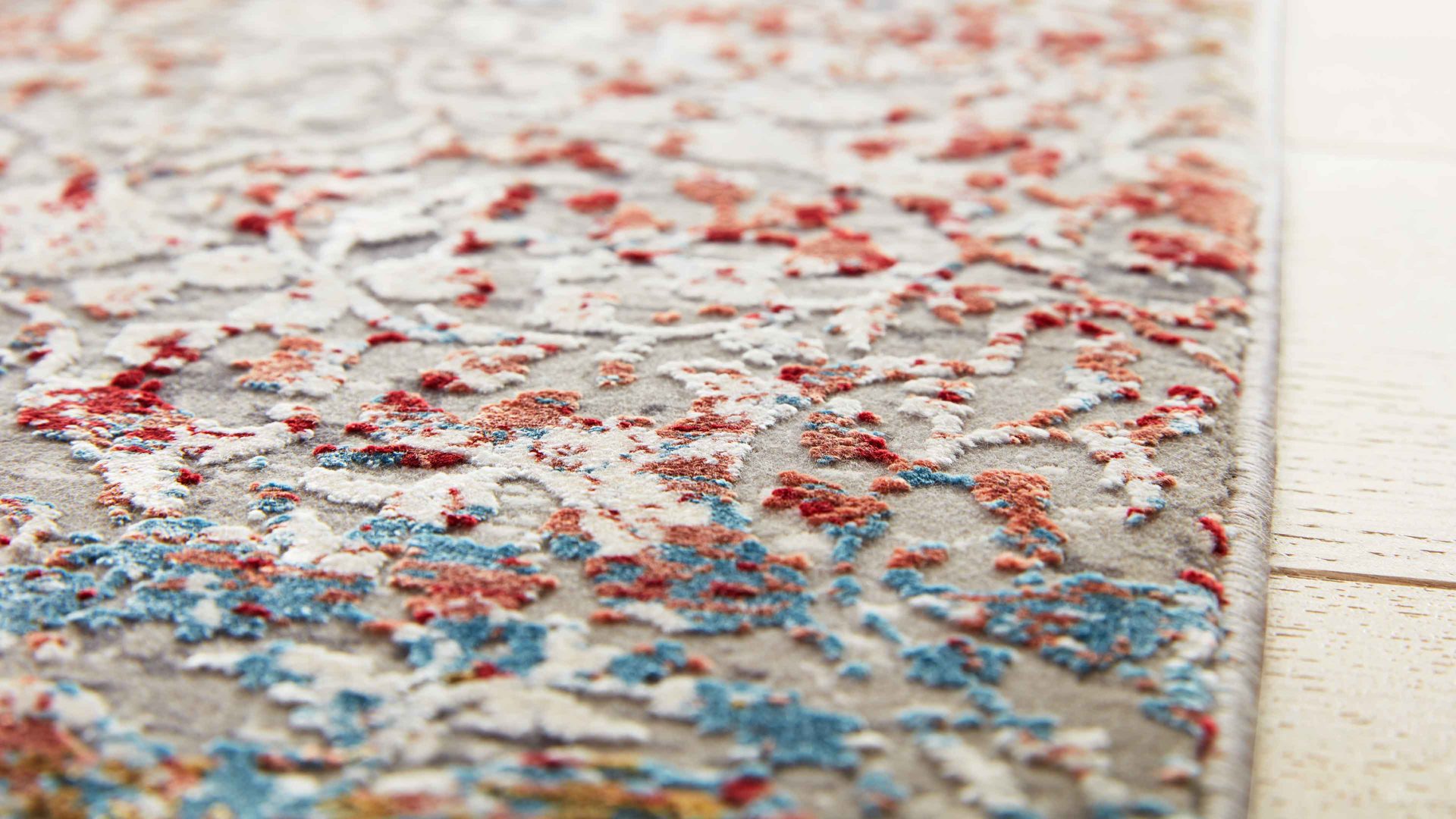 Webteppich Interliving aus Mischgewebe in Blau Interliving Teppich Serie L-8700 Multicolor – ca. 140 x 200 cm