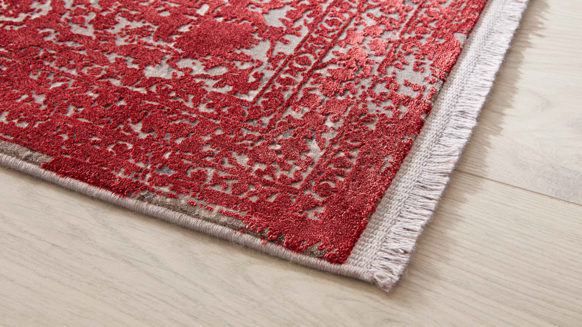 Webteppich Interliving aus Mischgewebe in Rot Interliving Teppich Serie L-8710 Rot – ca. 67 x 130 cm