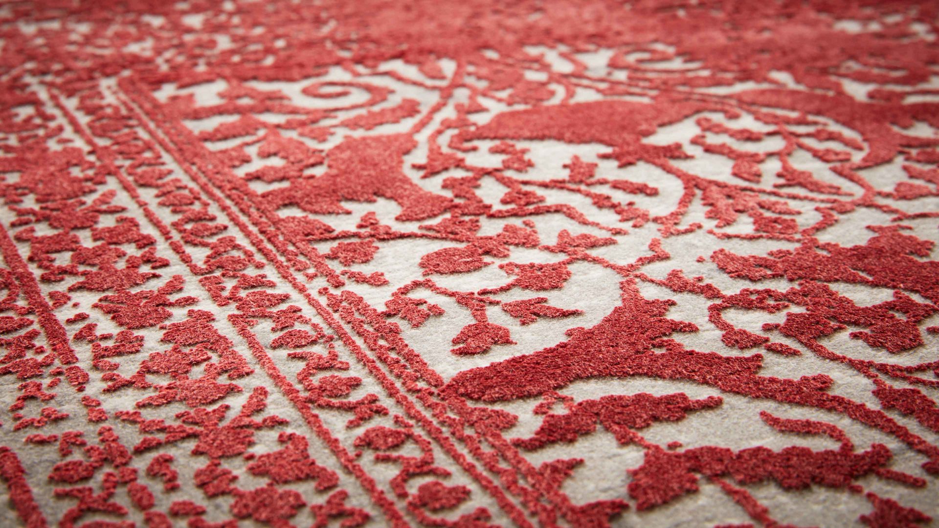 Webteppich Interliving aus Mischgewebe in Rot Interliving Teppich Serie L-8710 Rot – ca. 67 x 130 cm