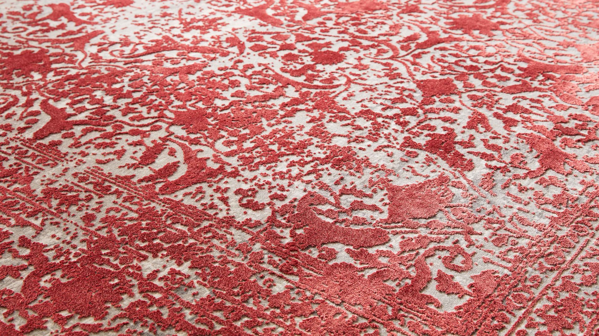 Webteppich Interliving aus Mischgewebe in Rot Interliving Teppich Serie L-8710 Rot – ca. 140 x 200 cm