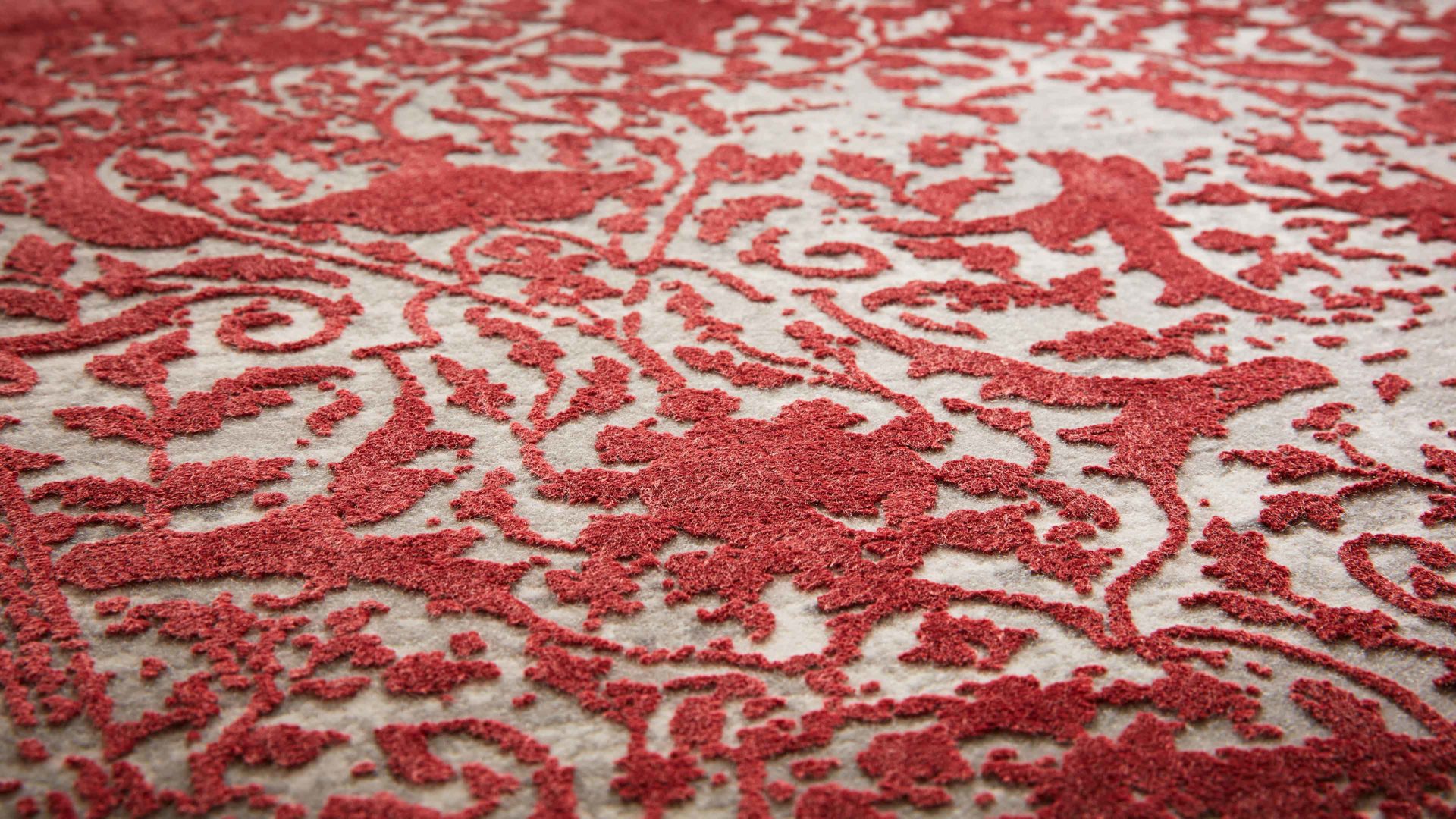 Webteppich Interliving aus Mischgewebe in Rot Interliving Teppich Serie L-8710 Rot – ca. 140 x 200 cm