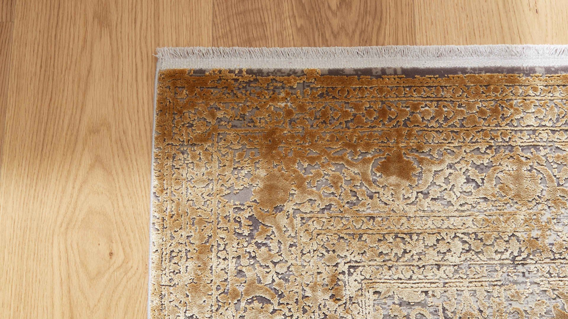 Webteppich Interliving aus Mischgewebe in Gold Interliving Teppich Serie L-8710 Gold – ca. 240 x 300 cm