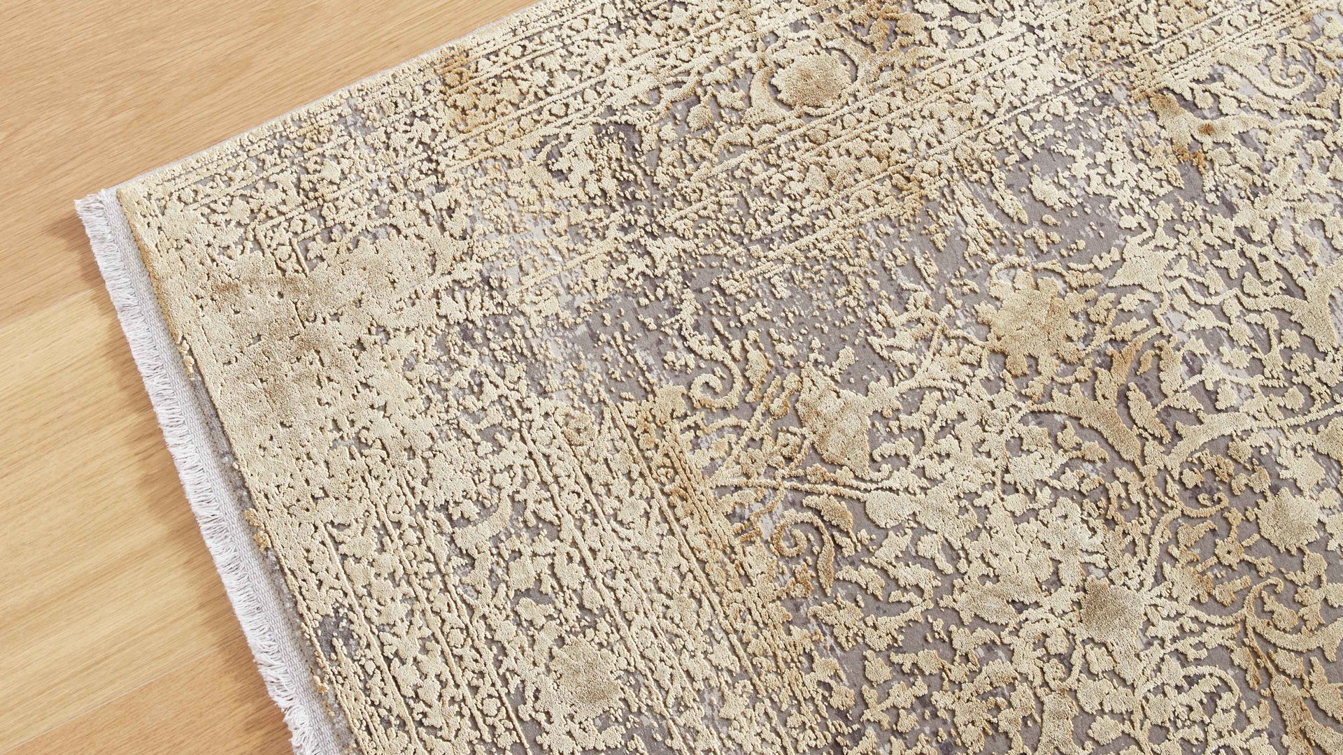 Webteppich Interliving aus Mischgewebe in Gold Interliving Teppich Serie L-8710 Gold – ca. 240 x 300 cm