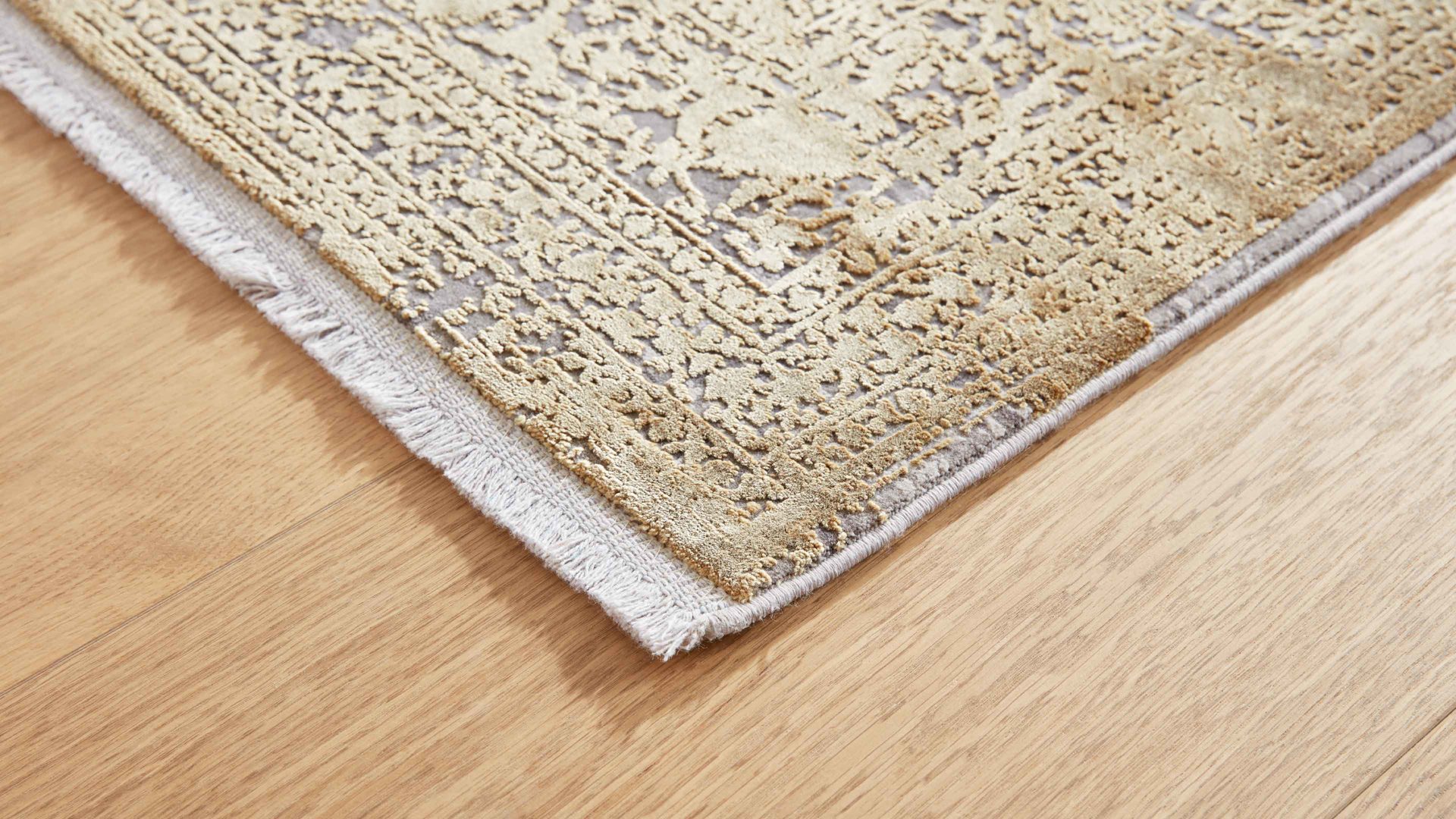 Webteppich Interliving aus Mischgewebe in Gold Interliving Teppich Serie L-8710 Gold – ca. 67 x 130 cm