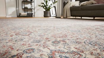 Webteppich Interliving aus Kunstfaser in Blau Interliving Teppich Serie L-8720 Creme-Blau – ca. 200 x 290 cm