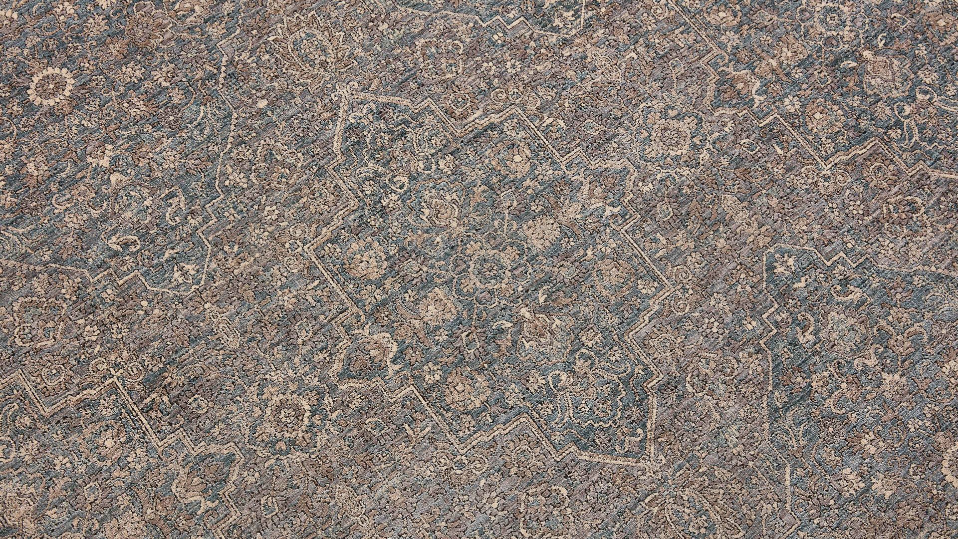 Webteppich Interliving aus Kunstfaser in Blau Interliving Teppich Serie L-8730 Blau-Blau – ca. 240 x 330 cm