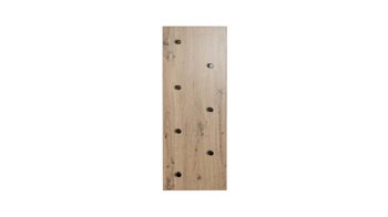 Wandgarderobe Haku aus MDF in Holzfarben Wandgarderobe Artisan Eiche & schwarzes Metall - ca. 80 x 30 cm