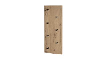 Wandgarderobe Haku aus MDF in Holzfarben Wandgarderobe Artisan Eiche & schwarzes Metall - ca. 80 x 30 cm