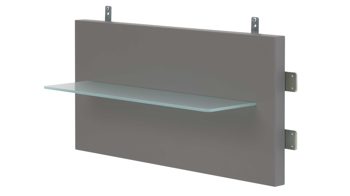 Paneel Interliving aus Holz in Dunkelgrau Interliving Kleiderschrank Serie 1207 – Paneelaufsatz 20216 links - Manhattan, Breite ca. 60 cm