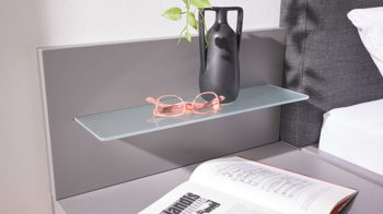 Paneel Interliving aus Holz in Dunkelgrau Interliving Kleiderschrank Serie 1207 – Paneelaufsatz links - Manhattan, Breite ca. 60 cm